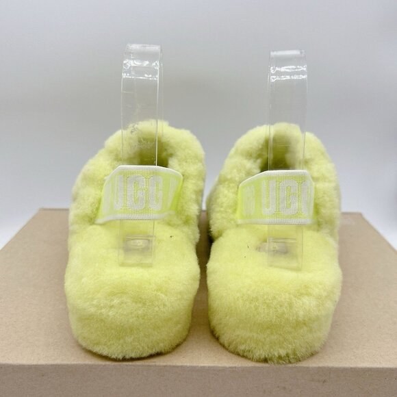 UGG Women's Fluff Yeah Slide Poppy Slipper Platform Pollen Yellow 1118459 US 6 - Picture 7 of 12